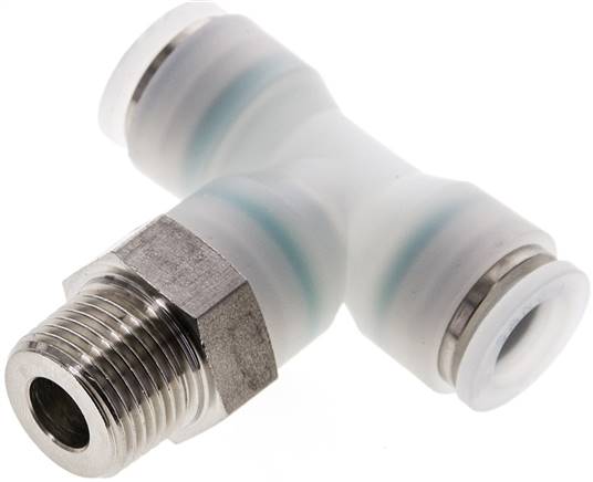 T-Steckanschluss R 3/8"-10mm, IQS-PVDF
