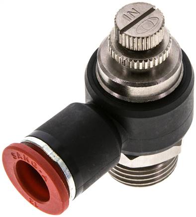 Winkel-Drosselrückschlagventil G 1/2"-12mm,zuluftregelnd