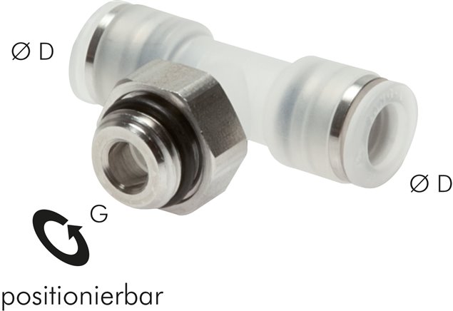 T-Steckanschluss G 1/2"-10mm, IQS-PP