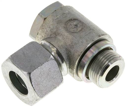 Winkel-Schwenkverschraubung M 22x1,5-16 S (M24x1,5), Stahl verzinkt