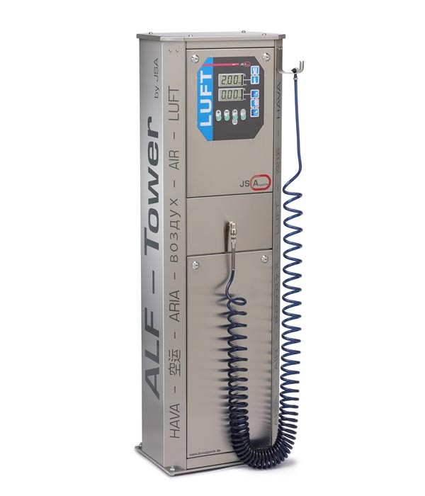 Reifenfüllstation ALF-Station ELK SÄULE digital Säulenfüller mit Kompressor 10 bar inkl. 8,5 m Befüllschlauch