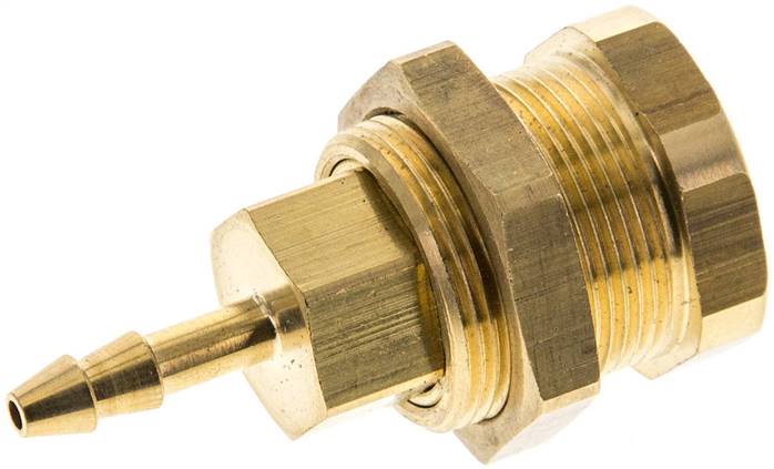 Abreiß- Schnellkupplung (NW5) 4mm Schlauch, Messing, Messing