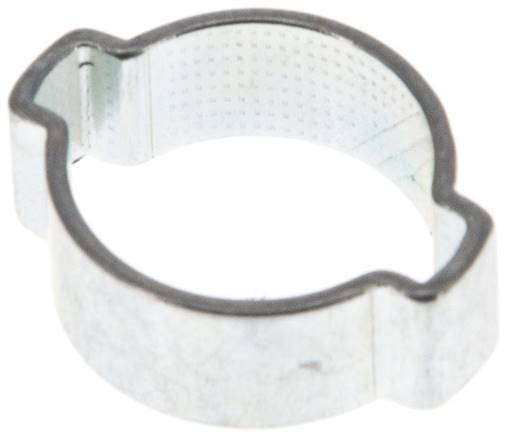 2-Ohr-Schlauchschelle 12,5 - 15mm, Stahl verzinkt (W1)