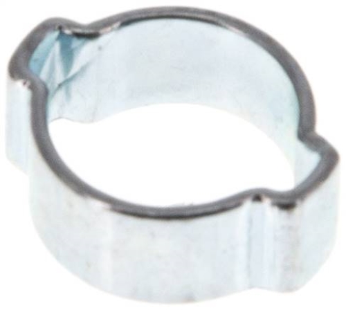 2-Ohr-Schlauchschelle 11 - 13mm, Stahl verzinkt (W1), Breite 7mm