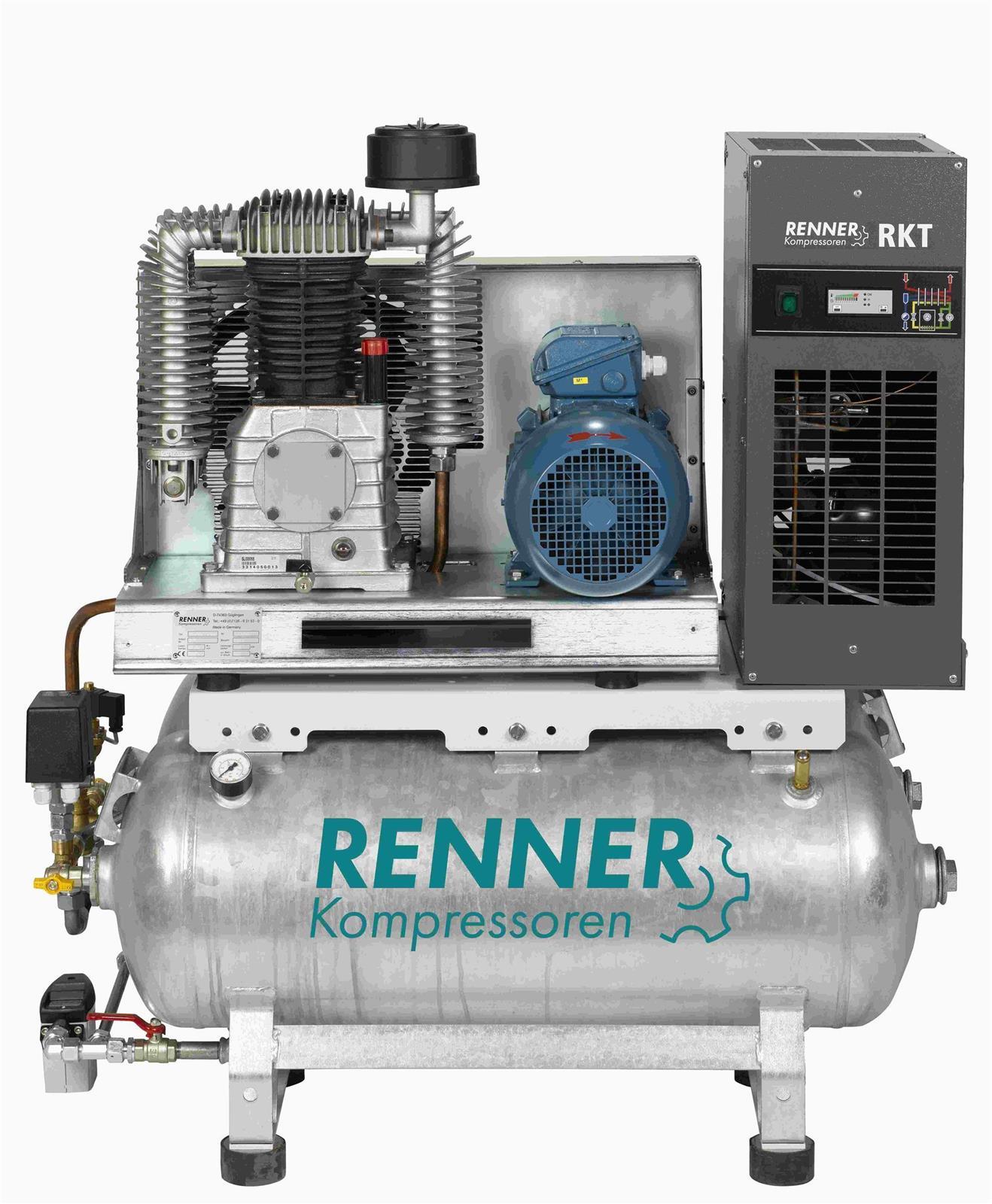 RENNER RIKO 960/2x90 KT Industrie-Kolbenkompressor 10 bar - Kesselanl. , zulassungsfrei, Kältetrockner