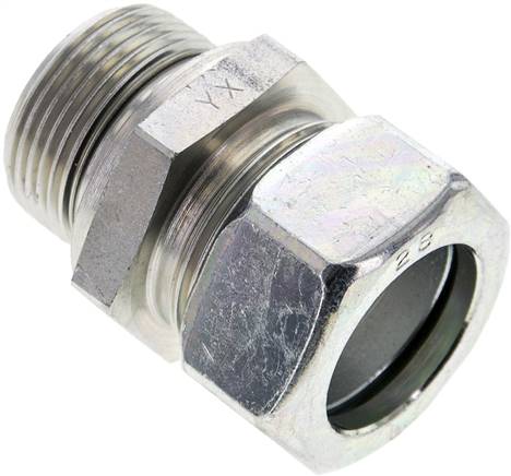 Gerade Schneidringverschr. M 33x2-28 L (M36x2), Stahl verzinkt, Dichtung FKM