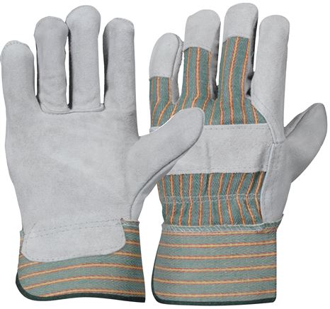 Lederhandschuh, schwere Leder- und Baumwollqualität, Rindspaltleder