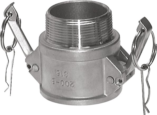 Kamlock-Kupplung (B) NPT 5"(AG), Edelstahl (1.4408)