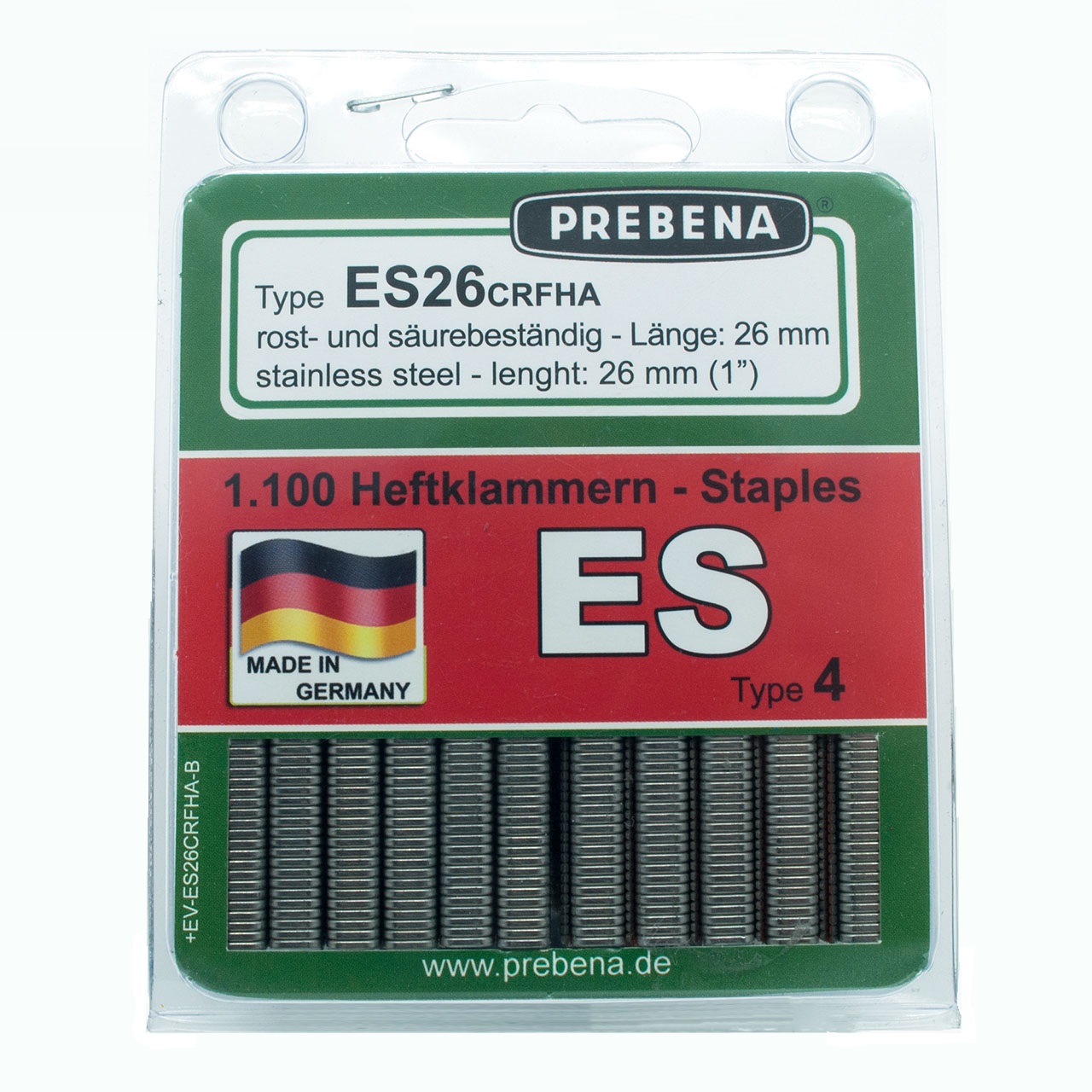 Prebena Heftklammern im Blister ES26CRFHA-B