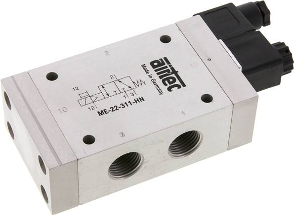 3/2-Wege Magnetventil mit Fremdluftanschluss, G 1/2" (Pilot G 1/8") 24V=, 0 bis 10 bar