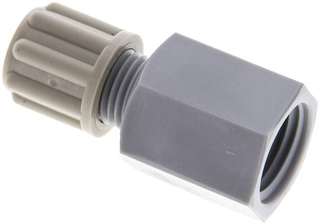 Aufschraub-Verschraubung G 1/4"-6x4mm, PA