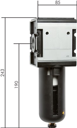 MULTIFIX Filter, G 1", Baur. 4, Kunststoffbehälter mit Schutzkorb