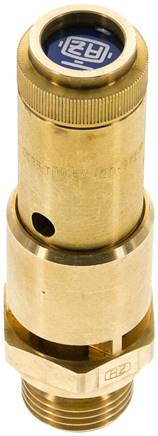 TÜV-Sicherheitsventil G 1/2" (DN10), 7,50 bar, Messing
