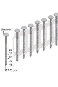 Prebena Haftennägel CNH28/25RFRI Werkstoffnr. 1.4301