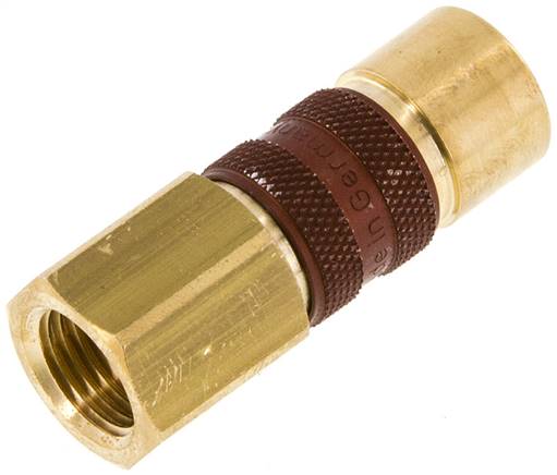 Schnellkupplung (NW5) G 1/4"(IG), braun, Dreieck 9,5 mm