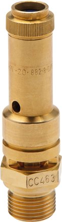 TÜV-Sicherheitsventil G 1/2" (DN8), 5,80 bar, Messing