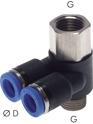 Y-Winkel-Steckanschluss, I/A G 3/8"-10mm, IQS-Standard