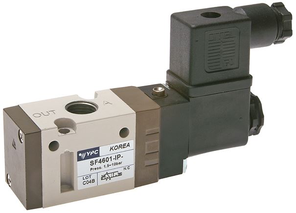 3/2-Wege Magnetventil, G 1/4", Federrückstellung (NC), 24 V AC, Pilot aus Polyamid