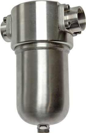 Filter, G 1", Edelstahl 1.4404, Kondensatablass manuell