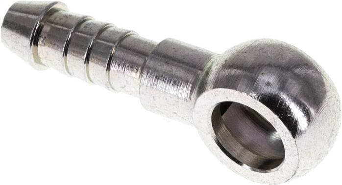 Schlauchnippel 8mm Ring, 5 - 6mm, Stahl verzinkt