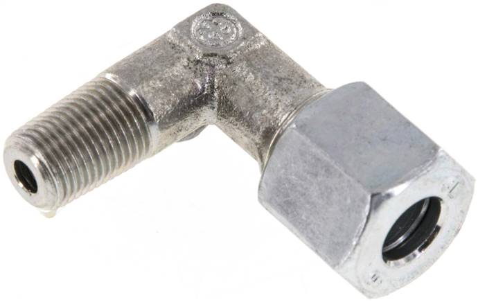 Winkel-Schneidringverschraub. R 1/8"-8 L (M14x1,5), Stahl verzinkt