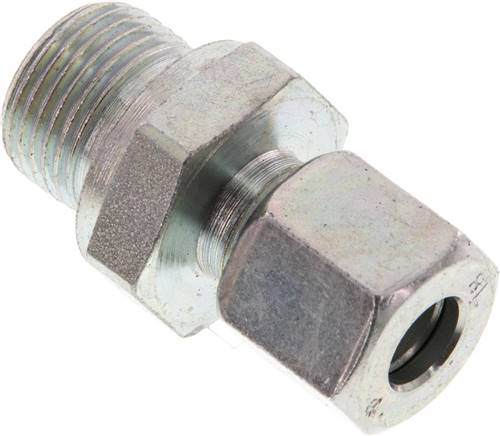 Gerade Schneidringverschr. G 3/8"-8 L (M14x1,5), Stahl verzinkt