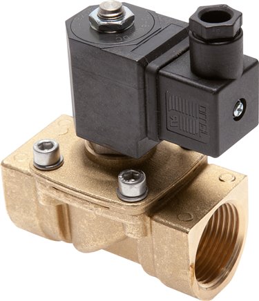 2/2-Wege Messing-Magnetventil G 1/2", -0,95 - 16 bar, stromlos geschlossen (NC) 24VAC