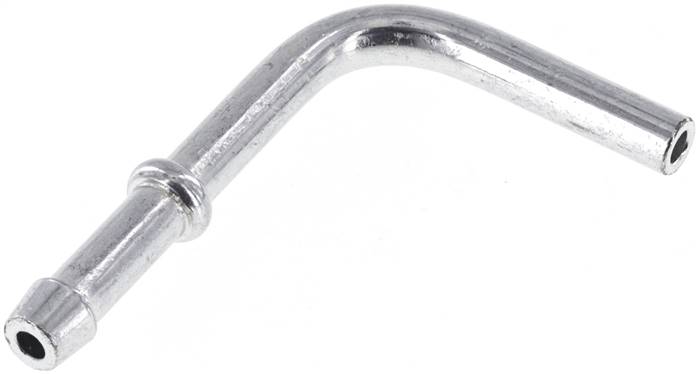 90°-Schlauchnippel Rohr 5, Schl. 4 - 5mm, Stahl verzinkt