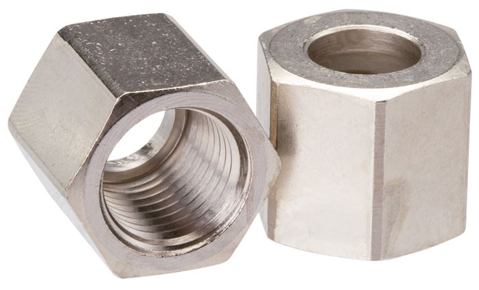 Tülle Messing vernickelt, G 3/8"-6 (1/4")mm, ohne Mutter