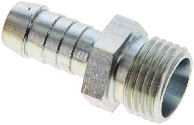 Schlauchnippel M 16 x 1,5 (10 L), 9 - 10mm, Stahl verzinkt