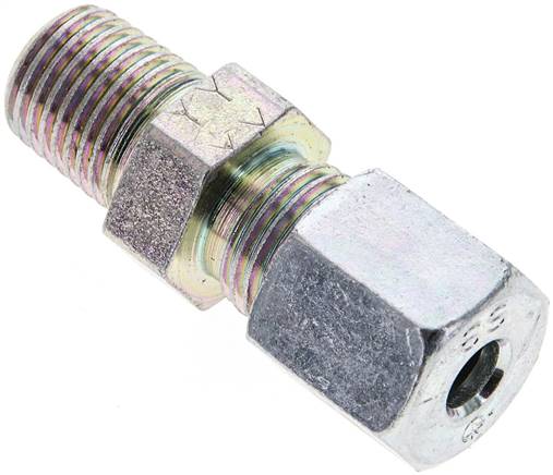 Gerade Schneidringverschr. NPT 1/4"-6 S (M14x1,5), Stahl verzinkt