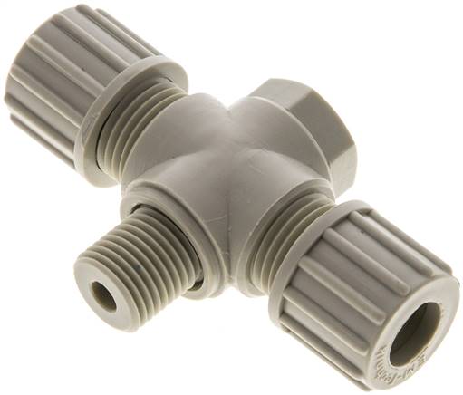 T-Verschraubung G 1/4"-10x8mm, Polypropylen, Hohlschraube