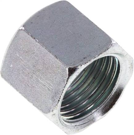 Überwurfmutter DN8, M 16 x 1,5, Bohrung 11,5mm, Stahl verzinkt