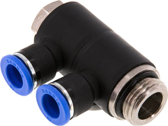 Steck-Mehrfachverteiler, 2-fach G 1/2"-10mm, IQS-Standard