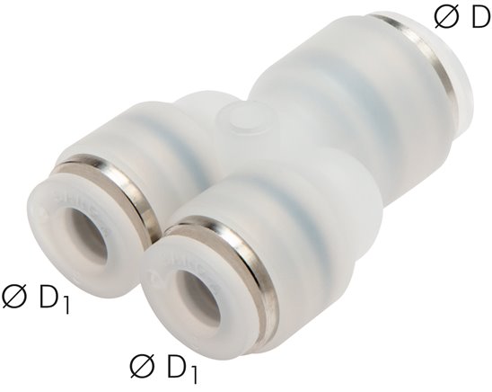 Y-Steckanschluss 6mm-6mm, IQS-PVDF