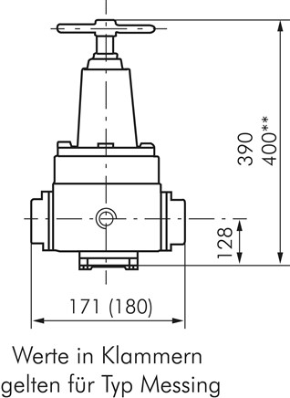 Druckregler, Messing, G 1-1/2", 1 - 15bar (Standard)