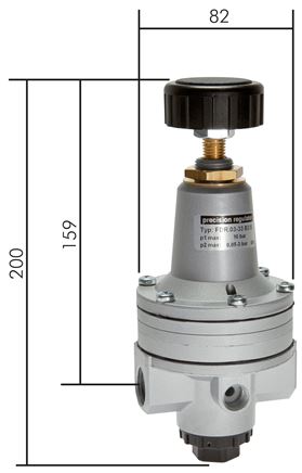 Hochleistungs-Präzisionsdruckregler, G 1/2", 0,05 - 10 bar