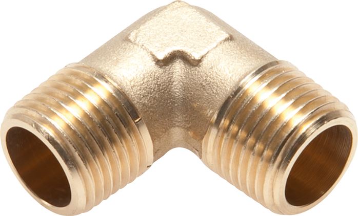 90°-Winkel R 1/2" (AG), Messing