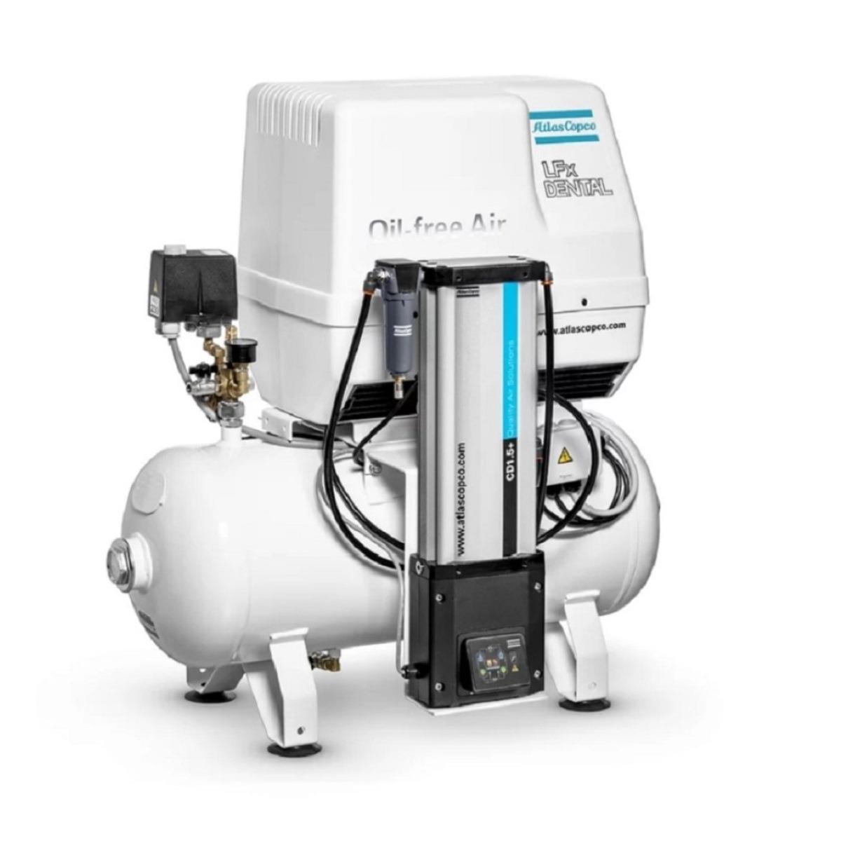 Atlas Copco Kolbenkompressor LFxD 2,0 - 10 bar 400V FF inkl. Adsorptionstrockner CD  und Behälter 50 L