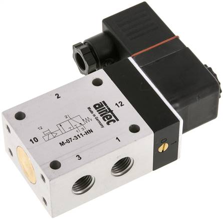 3/2-Wege Magnetventil, G 1/4", Federrückstellung (NC), 24 V= (ATEX), Versorgung aus eigensicheren Stromkreisen