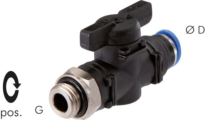 Absperrhahn G 1/8"-6mm, IQS-Standard