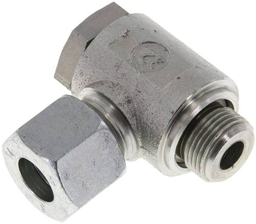 Winkel-Schwenkverschraubung M 20x1,5-14 S (M22x1,5), Stahl verzinkt