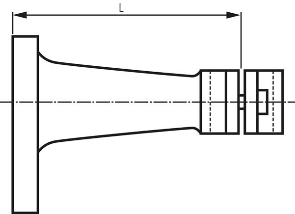 Messgerätehalter DIN 16281, 160mm Ausladung, Aluminium