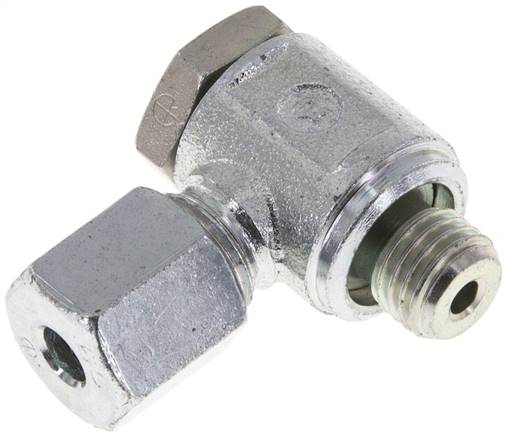 Winkel-Schwenkverschraubung M 12x1,5-6 S (M14x1,5), Stahl verzinkt