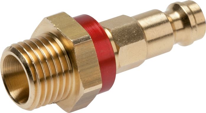 Kupplungsstecker (NW5) G 1/4"(AG), grün, Kreis Ø 10,5 mm