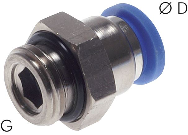Gerader Steckanschluss G 1/2"-6mm, IQS-Standard