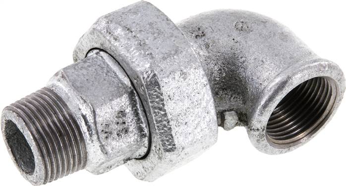Winkel-Verschraubung flach dichtend Rp/R 3/4"(IG/AG)