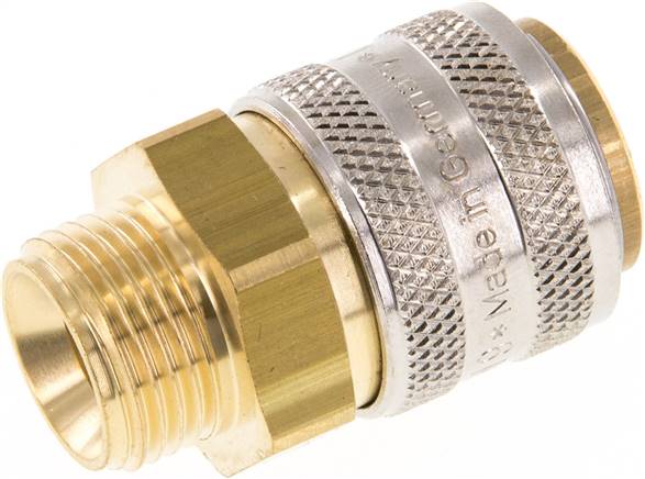 Temperier-Schnellkupplung 13mm Zapfen,G 3/8"(AG), ohne Ventil