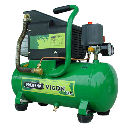 AKTION Prebena Kompressor Vigon 120 + Schlauchtrommel 20 mtr + geeichter Reifenfüller + Blaspistole