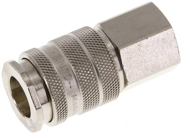 Schnellkupplung (NW10) G 1/4"(IG), Messing vernickelt